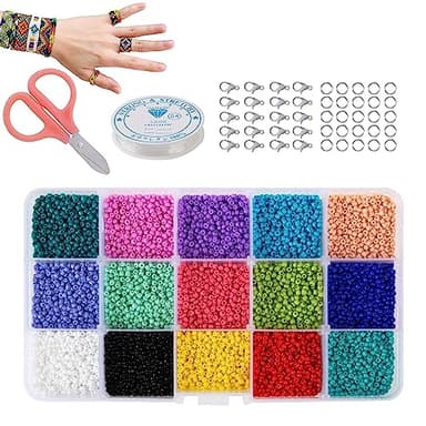 Rianpesn métier à tisser à perles pour adultes - métier à tisser perles pour adultes - Accessoires perles pour la création porte-clés, bagues, colliers