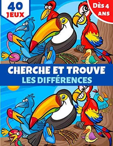 cherche et trouve les différences: jeu des différences | livre de jeux enfants dès 4 ans | + de 250 différences | COULEUR | Pour améliorer la ... des 7 erreurs | Grand Format 21,5 x 27,59 cm