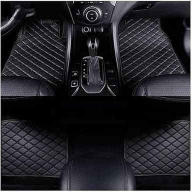 LeaHY 4 Pièces Voiture Tapis De Sol pour MG EHS 2018 2019 2020 2021 2022 2023-, Tapis Imperméables Tout Temps Anti-Dérapants Moquettes Accessoires intérieurs,A All Black
