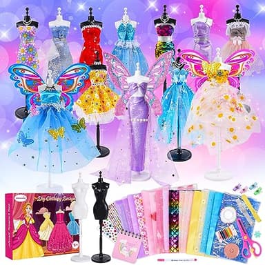 FORMIZON Fashion Designer Enfant, 800+ Création Mode Couture Enfants, Couture Coffret Styliste avec Mannequin Couture Kits Fashion Design Enfant Activités Cadeau D'anniversaire Fille 8-12 Ans