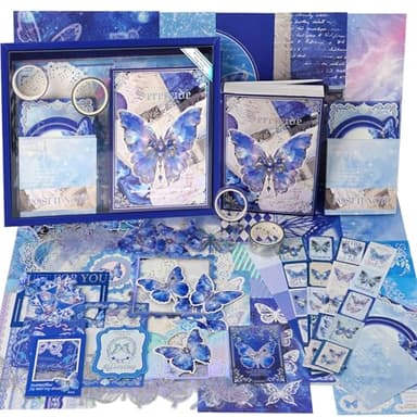 Funto Kit de scrapbooking (162 PC), sérébade de courrier chaud, parfait pour les matériaux de scrapbooking à puces, planificateur de bricolage artisanal collage