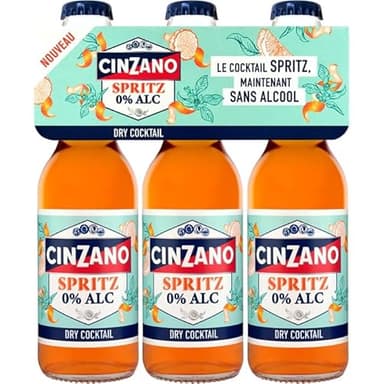 Boisson gazeuse au spritz sans alcool,3 x 25 cl