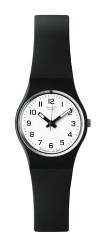 Swatch - LB153 - Lady Something New - Montre Femme - Quartz Analogique - Cadran Blanc - Bracelet Plastique Noir