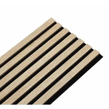 Panneau tasseaux Bois 250 x 30 x 1,9 cm - décor chêne Clair Fond Noir - 0,75m²