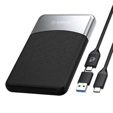 ORICO SSD Externe 1To avec Câble USB C 2 en 1, Disque Dur Externe SSD USB 3.2 Gen 1 Jusqu'à 460 Mo/s, SSD Portable pour Smartphone USB-C, PC, Tablette, Ordinateur Portable - M25PRO