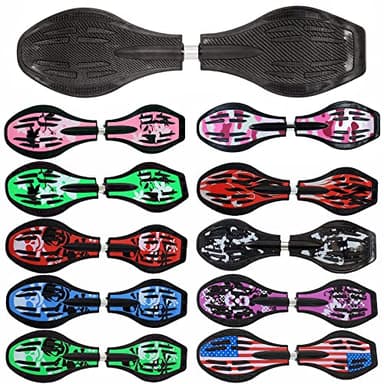 FunTomia Waveboard Roulements ABEC9 avec sac (aspect carbone)