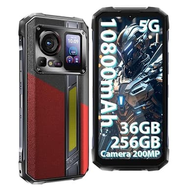 HOTWAV Hyper 7 Pro 5G Téléphone Portable Incassable, 36Go+256Go/TF 2To Android 14 Smartphone, 200MP+32MP Caméra, 10800mAh/33W, 6.6" FHD+ Telephone Incassable, Dual SIM, WLAN 5, NFC, Face ID, OTG, GPS