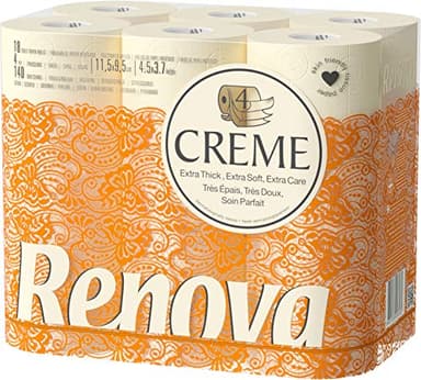 Renova Papier toilette crème - 18 rouleaux