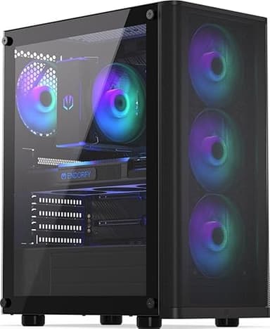 PC de Gaming (Ryzen 5 5600G 6X 4,4 GHz, graphismes Vega, 16 Go de RAM DDR4 Haute Vitesse, SSD 1 to, Windows 11 Pro) Gamer RGB