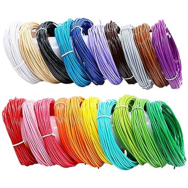 RUNYU Filament PLA 1.75 mm, 20 Couleurs, 10M Chacun, PLA de Filament de Stylo D'impression 3D, 3D Pen Filament pour Enfants et Adultes, PLA Filament Accessoire Pack pour Stylo 3D et Imprimante 3D