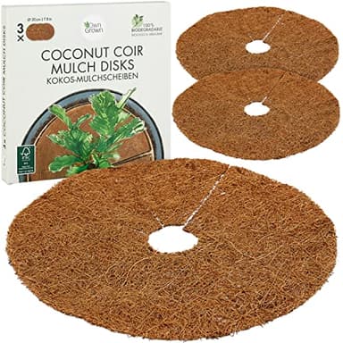 OwnGrown Tapis de Coco Protection hivernale des Plantes : Disque de Coco 3x20 cm pour protéger Les Plantes en Hiver - Protection des Plantes Contre Le Gel - Protection des Plantes Toute l'année