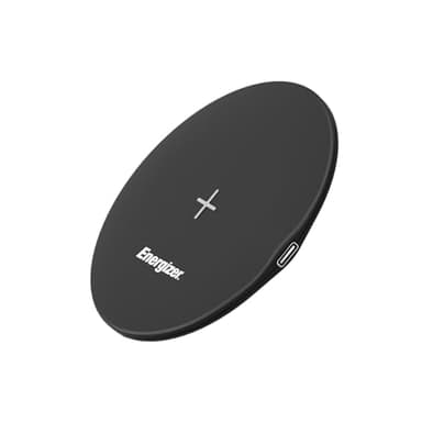Energizer – Chargeur à Induction sans Fil 15W Qi – Recharge Rapide pour Smartphones Android et iPhone – Compatible Samsung, Xiaomi, Huawei, AirPods – Sécurité Anti-surchauffe – Port USB-C – Noir