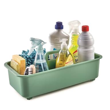 Snips Rangement sous Évier Vert, Organisateur de Cuisine, Porte Détergents Gain de Place, avec Roues et Poignée, Organisateur Evier 45.3 x 20.8 x 17.5 cm, Made in Italy