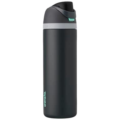 Owala FreeSip gourde isotherme en inox avec paille et couvercle, 710 ml - sans BPA, garde frais pendant 24 heures pour le sport et les voyages, Foggy Tide