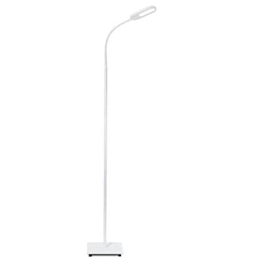 B.K.Licht lampe sur pied salon, platine LED 8W, luminosité réglable, tête flexible, choix de lumière: blanc chaud, neutre ou froid, fonction TOUCH, lampadaire moderne chambre bureau salle à manger
