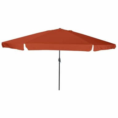 Parasol de jardin en terre cuite, 395 x 395 x 245 cm, en polyester et acier résistant aux UV, auvent pour terrasse et jardin, protection solaire, pour terrasse extérieure, résistant au vent avec
