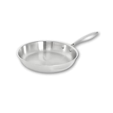 TeCuisine - Poêle Inox 18/10 Triply – 28 cm – Sans Revêtement – Sans PFAS, PFOA, PTFE – Compatible Tous Feux Dont Induction – Manche Riveté Froid – Cuisson Saine et Durable