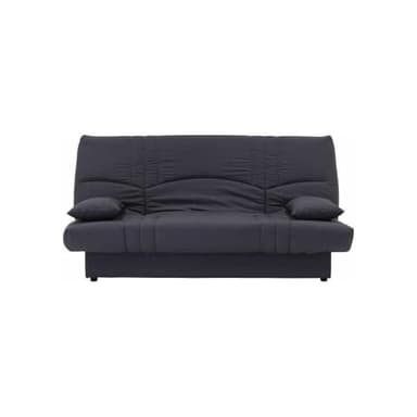 Générique Dream Banquette clic clac 3 Places - Tissu 100% Coton - Gris Anthracite - Contemporain - L 190 x P 92 cm
