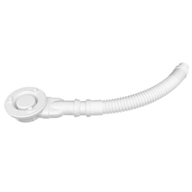 Bonde Siphon Extra-Plat avec Tuyau Flexible - Diamètre 90mm - Bonde de Douche H.55mm pour bac Receveur de Douche - Gain de Place