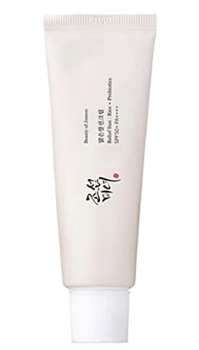 Beauty of Joseon Crème solaire Rice Probiotics SPF 50+ aux extraits de riz.