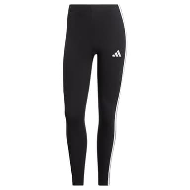 Adidas Femme Essentials 3-Stripes Cotton Leggings, Black/White, L