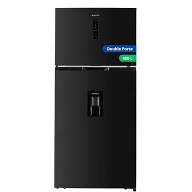 GEDTECH Réfrigérateur Double Porte Grande largeur GDP480NFDX 480L - No Frost - Distributeur d'eau - Dark Inox