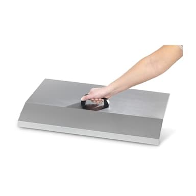 KRAMPOUZ Capot de protection pour Plancha SAVEUR - Couvercle Amovible en inox - Dimensions sur Mesure pour la Plancha SAVEUR - Crochet de fixation - Fabriqué en France - Réf ACP9