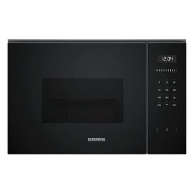 Siemens BE555LMB1 iQ500 Four à micro-ondes encastrable avec fonction grill 59 x 38 cm 900 W 25 l de surface de cuisson en acier inoxydable, commande TouchControl, aide au nettoyage hydrolytique