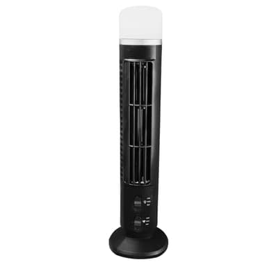 Ventilateur Tour sans Pales à Circulation D'air Ambiant, Ventilateur de Bureau Silencieux avec Conception Sécurisée pour les Enfants, Portable et Facile à Nettoyer, alimenté par