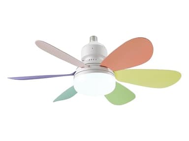BEPER P206VEN610 Ventilateur de plafond, 40W, Éclairage et ventilation avec design interchangeable, 2 Jeux de pales, 3 Vitesses, Télécommande et lampe à économie d'énergie