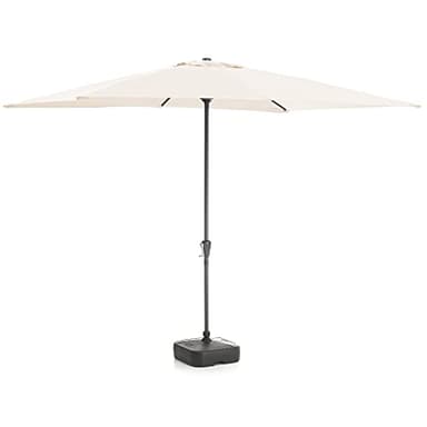 ACAZA Parasol rectangulaire 2 x 3 m, Protection UPF contre Soleil, Ombrelle, Toile solide, pour Terrasse, Jardin, sans Socle, Blanc Cassé
