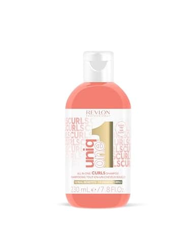Revlon Professional UniqOne - Shampoing Sans Sulfate - Cheveux Bouclés, Frisés et Crépus - Shampooing Végan - Soin des Cheveux 10 en 1 - Définition Naturelles des Boucles - 230ml