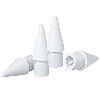 4 Pointes de Rechange pour Apple Pencil 1/2/Pro Génération, Embouts de Rechange Haute Sensibilité et Nibs Tip de Contrôle Précise pour iPad Pencil