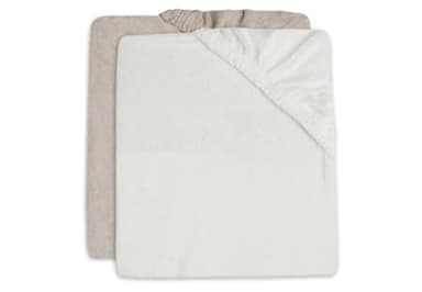 Jollein Lot de 2 housses matelas à langer 50x70 cm Éponge Ivoire et Nougat - Jollein