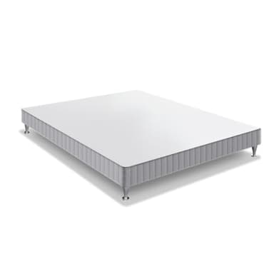 Simmons AIRSOM Sommier tapissier + Pieds, Autres, Gris, 160x200