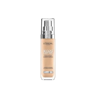 L'Oréal Paris - Fond de Teint Fluide - Hydratation 24H - Formule à l'Acide Hyaluronique - Tous les Types de Peaux - Accord Parfait - Teinte : Sable (5.N) - 30 ml