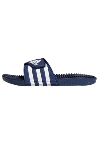 adidas Mixte Adissage Slides, Dark Blue / Cloud White / Dark Blue, 44.5 EU