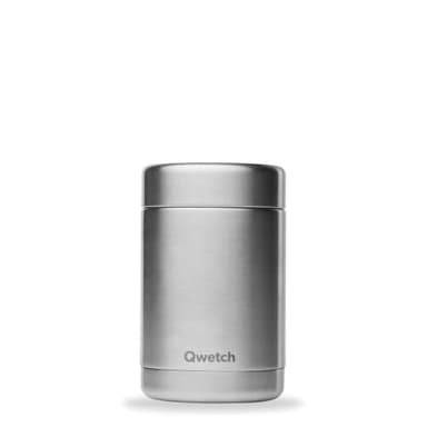 QWETCH - Boite Repas Isotherme - Lunchbox Inox - 5h Chaud et 7h Froid - Sans BPA, Étanche & Reutilisable (Inox, 340ml)