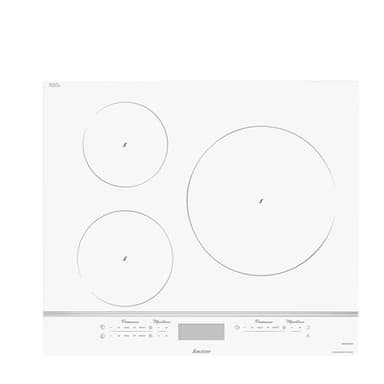 Sauter - SPI9544W - Plaque Induction - Table de Cuisson Encastrable - Blanc - 3 Foyers - 7400W - Dimensions Encastrement : 56x49cm - Grand Foyer 28 cm - Fabriqué en France