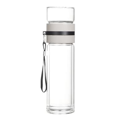 Pavsicgn Infuseur à thé de voyage, bouteille d'infuseur à thé en verre - Tasse à thé avec passoire à thé en feuilles mobiles,Tasse d'de thé de voyage Portable, tasse d'inondation de thé étanche pour