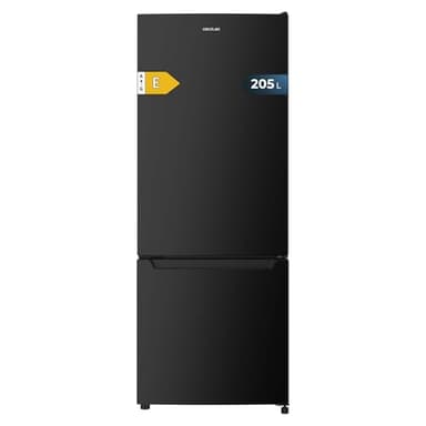 Cecotec Réfrigérateur combinés Bolero CoolMarket Combi 205 DF Black. 117L, 169x54cm, Defrost, Classe E, Fast Cooling.