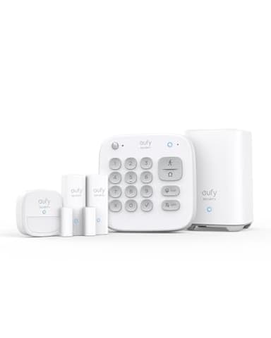 eufy Security Kit Alarme Domestique 5 Pièces, Sécurité Domestique, Clavier, Détecteur de Mouvement, 2 Capteurs d'Entrée, Système d'alarme Domestique, Contrôle Via APP