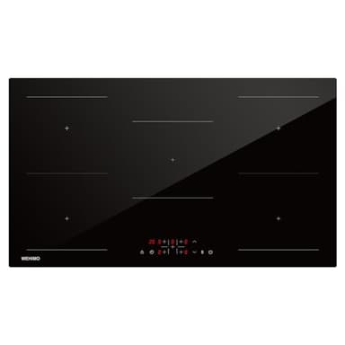 WEHIMO Plaque à Induction 5 Zones, Plaque Induction Encastrable 8600W, 90cm, 9 Niveaux de Puissance, Booster, Sécurité Enfant, Minuterie de 1 à 99 Minutes, Alerte à la chaleur résiduelle