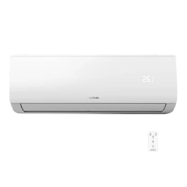 Cecotec Air Conditioning Split Airclima 9000 SmartFresh. 9000 BTU, moteur DC, pompe à chaleur, télécommande, écran LED, système d'onduleur, 5 modes, 8 vitesses, couverture de 16 m2