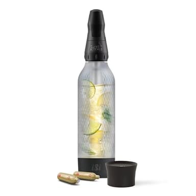 iSi Twist'n Sparkle Virtuoso Machine à gazéifier 0,95 l – Machine à soda pour eau pétillante, jus et cocktails – Machine à gazéifier et à soda avec housse en silicone antidérapante – Machine à eau