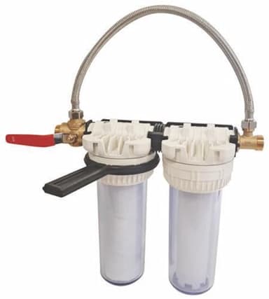 AQUAWATER, 106909, Station de Filtration d'Eau Double Traitement avec Cartouches Anti-Impuretés et Anticalcaire - Installation Facile, Durée de Vie 6 Mois, Fabrication Française