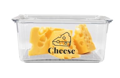 Boîte à Fromage Pour Frigo,Anti Odeur Boîte de Rangement de Avec Couvercle - Pour les Morceaux et les Tranches de Fromage Cuisine,Sans BPA,Bac à légumes Avec Fonction d'égouttage 23*15*10cm - Blanc