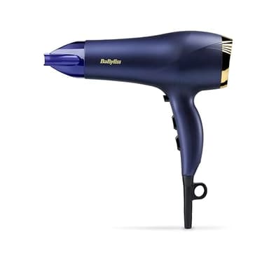 BaByliss Sèche-cheveux Midnight Luxe - Puissance de 2300W, Fonction ionique anti-frisottis, Séchage rapide, Professionnel et léger, 3 réglages de température & 2 réglages de vitesses, 5781PE
