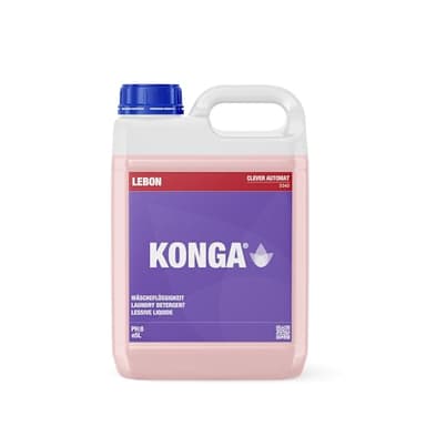 Konga Clever Automat Lessive liquide concentrée au pH neutre, savon à lessive pour machines à laver automatiques, 4,5 litres – Parfum Musk Romance