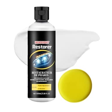 Tuxuseo Nettoyant Spray pour Phares,Agent de Restauration Nettoyant pour Phares de Voiture 100ml - Fournitures pour Extérieur Automobile - Kit de Restauration Nettoyage Phare pour Caravane Berline